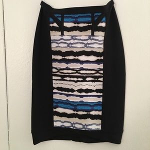 Herve Leger patterned bandage skirt S NWT